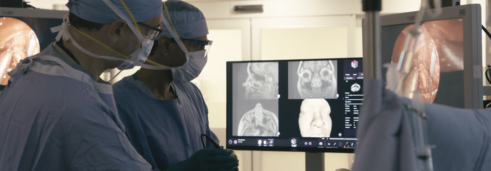 Yoshor and Adappa performing Endoscopic Endonasal surgery